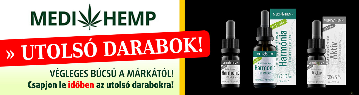 Utolsó Medihemp CBD és CBG olajok!
