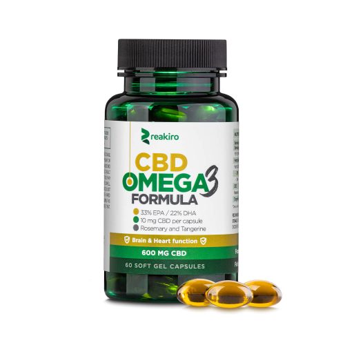 Omega 3 halolaj 600mg Reakiro teljes spektrumú CBD kapszula | 60db
