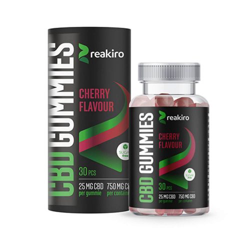 750mg CBD tartalmú vegán, cukormentes cseresznyés Reakiro gumivitamin | 30db
