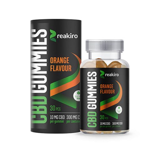 300mg CBD tartalmú vegán, cukormentes, narancsos Reakiro gumivitamin | 30db