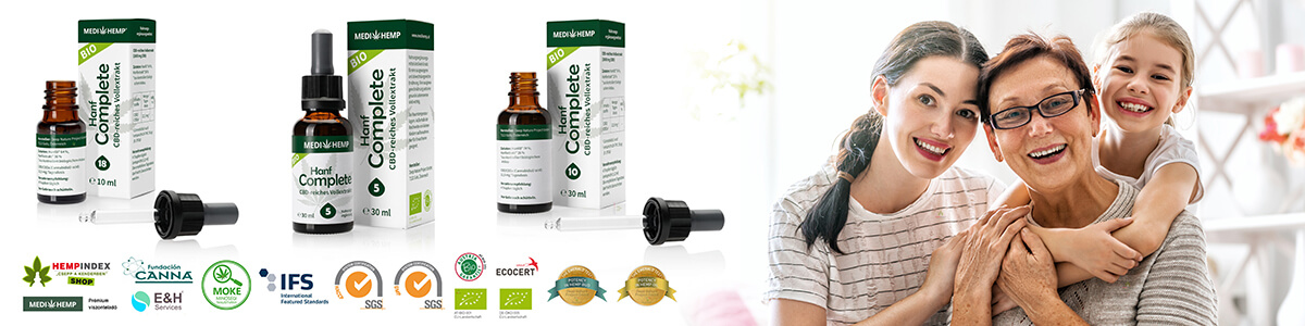 Medihemp Complete teljes spektrumú CBD olajai 2,5%-os, 5%-os, 10%-os és 18%-os kivitelben is kaphatók!