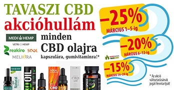Tavaszi CBD olaj, kapszula, gumivitamin akcióhullám!