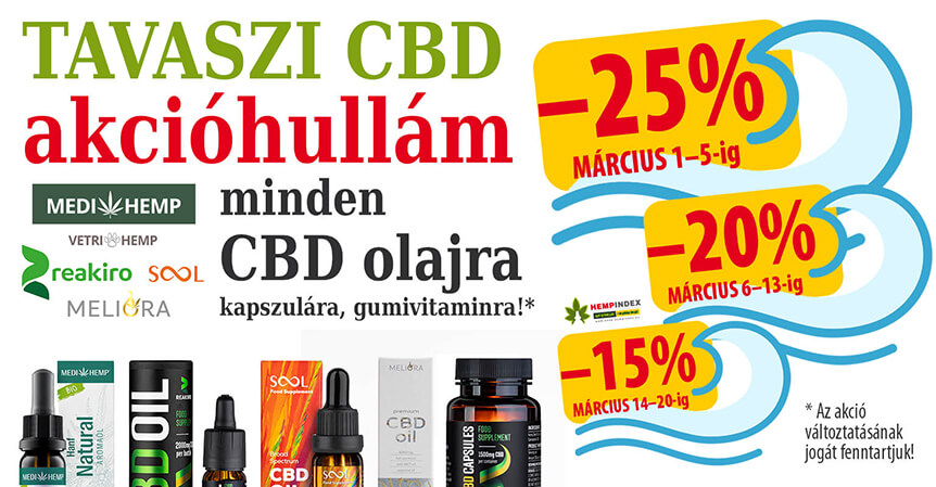 Tavaszi CBD olaj, kapszula, gumivitamin akcióhullám!