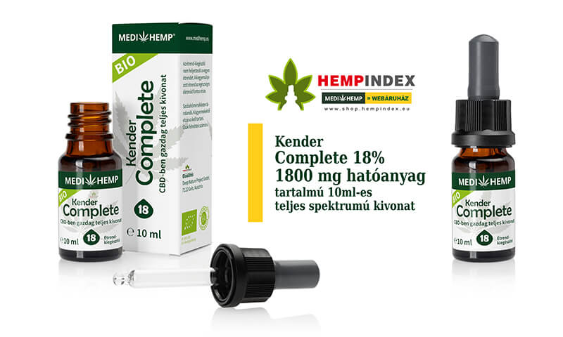 18% Medihemp Complete CBD olaj (1800mg) 10ml-es | Hempindex Shop